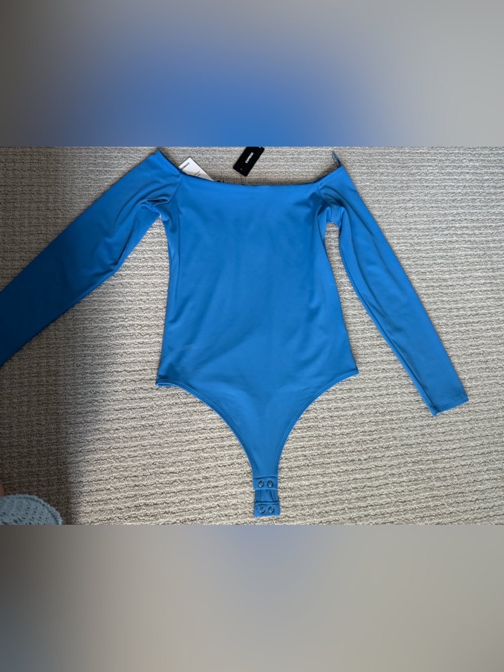 NWT Express small body contour Blue Long-Sleeve One-Piece Bodysuit